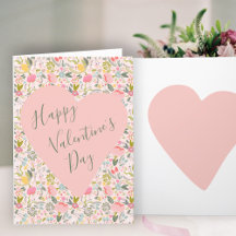 Feliz Día de San Valentín tarjeta de vacaciones de