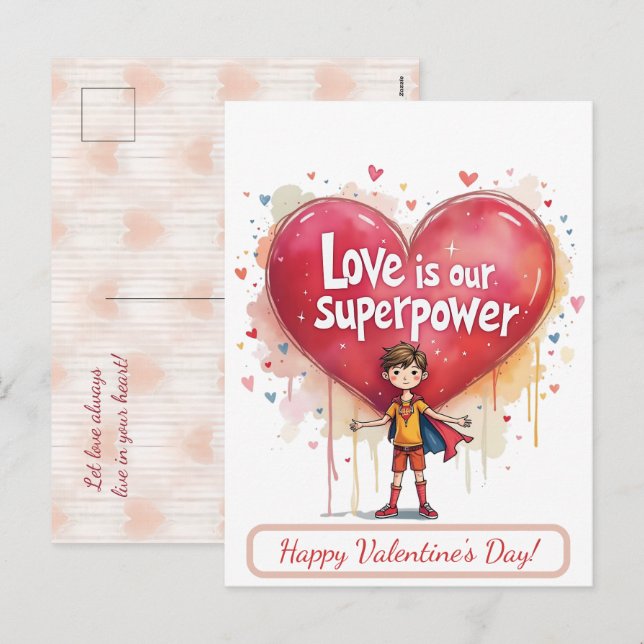 Feliz día de San Valentín! Tarjeta del día de San  (Anverso / Reverso)