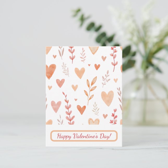 Feliz día de San Valentín! Tarjeta del día de San  (Anverso de pie)