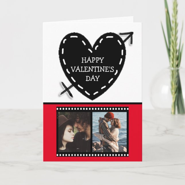 Feliz Día de San Valentín, tarjeta fotográfica, co (Anverso)