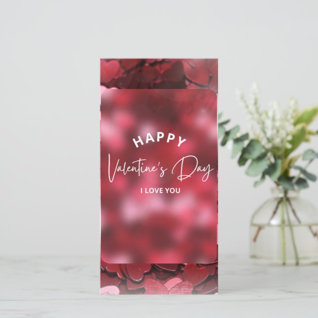 Feliz Día de San Valentín Tarjeta Imprimible (Anverso de pie)