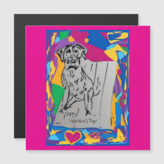 Feliz Día de San Valentín Tarjeta Magnética