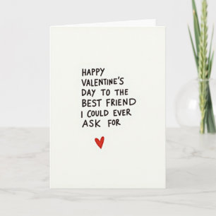 Feliz Día de San Valentín Tarjeta para el Mejor Am