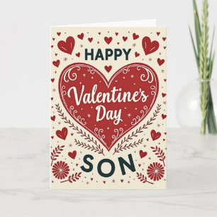 Feliz Día de San Valentín Tarjeta para Hijo