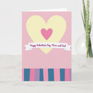 Feliz Día de San Valentín Tarjeta para Mamá y Papá