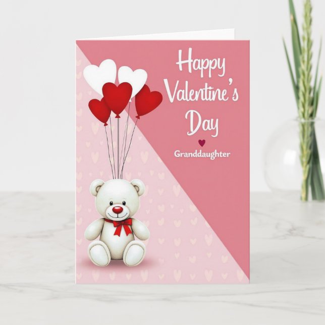 Feliz día de San Valentín tarjeta para nieta (Anverso)