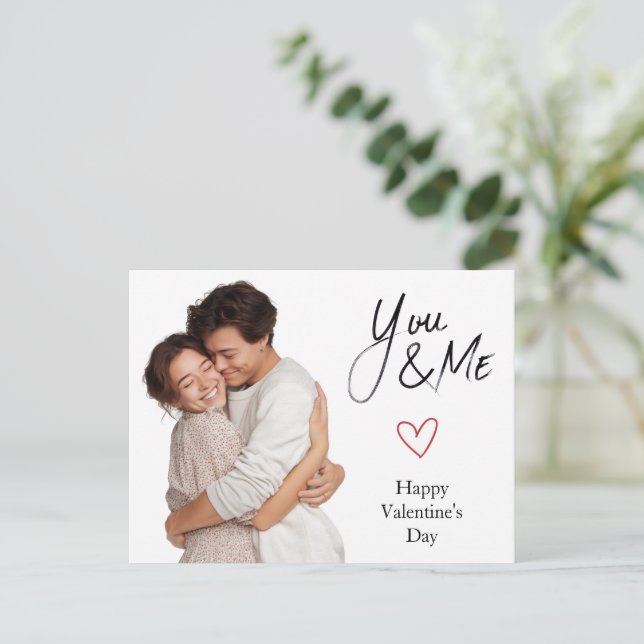 Feliz día de San Valentín – Tarjeta personalizada  (Anverso de pie)
