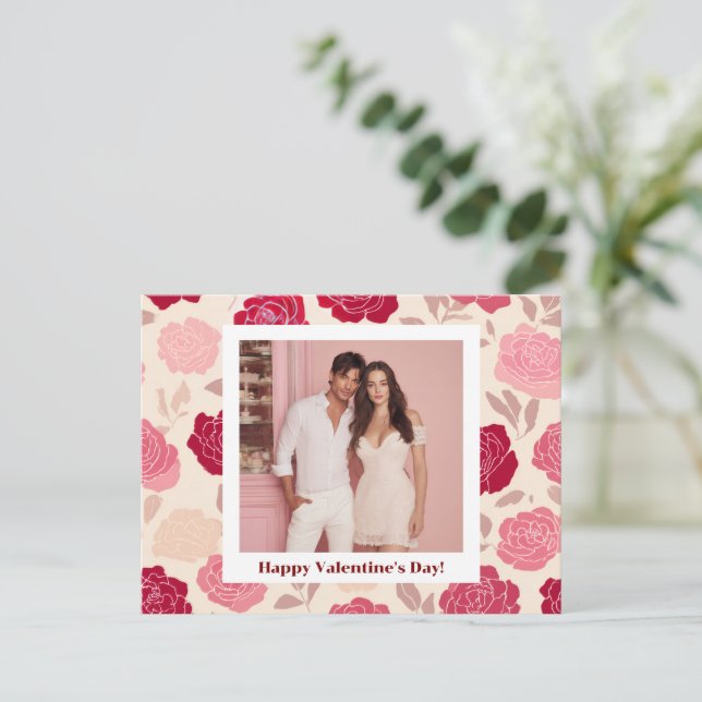 Feliz día de San Valentín – Tarjeta personalizada  (Anverso de pie)