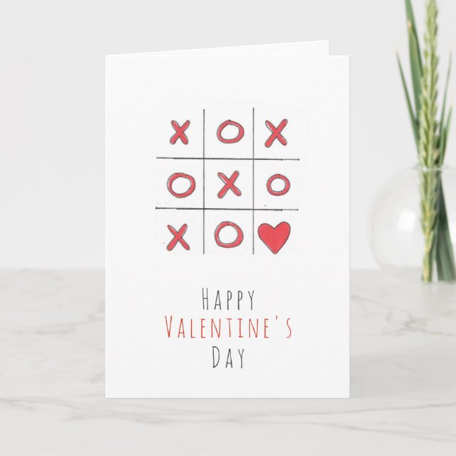 Feliz Día de San Valentín tarjeta plegable Tic-Tac (Anverso)