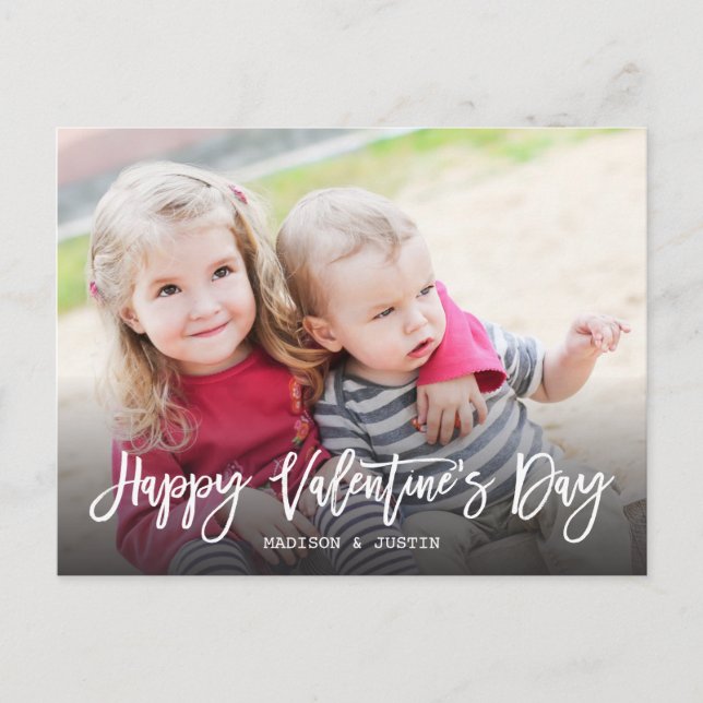 Feliz Día de San Valentín, tarjeta postal de fotos (Anverso)