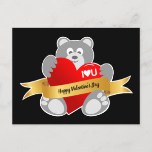 Feliz Día de San Valentín, tarjeta postal de Oso T