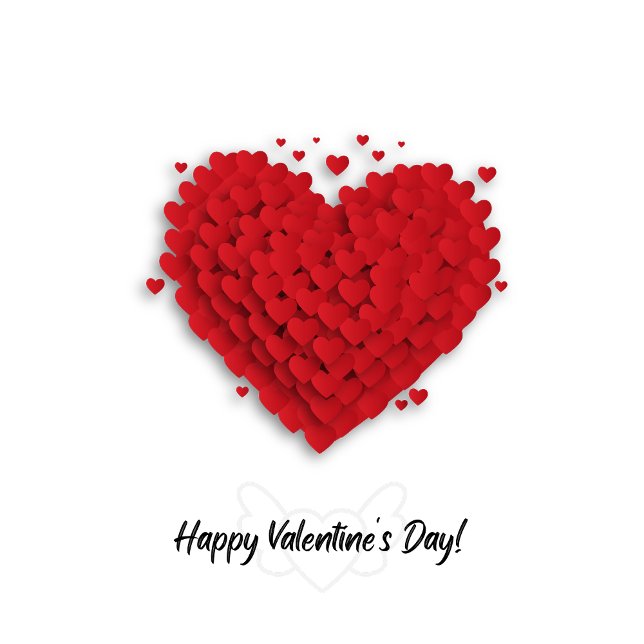 ¡Feliz Día de San Valentín! tarjeta roja (Subido por el creador)