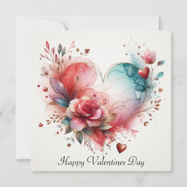 Feliz día de San Valentín tarjetas de amor (Anverso)