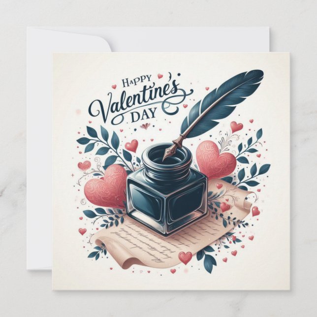 Feliz Día de San Valentín tarjetas de felicitación (Anverso)