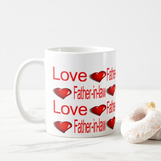 Feliz Día de San Valentín Tazas Amor Suegro (Con donut)
