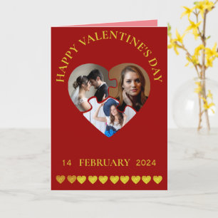 Feliz Día de San Valentín Tres Fotos Tarjeta de Na