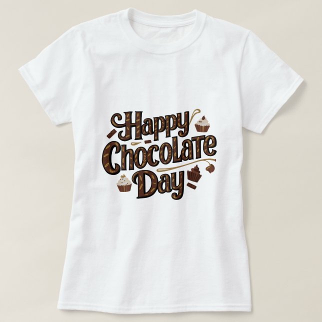 Feliz Día del Chocolate, diseño de camisetas de ti (Diseño del anverso)