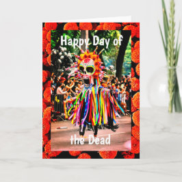 Feliz día del esqueleto muerto, tarjeta de 5" x 7"