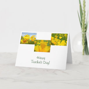¡Feliz Día del Maestro! Tarjetas Flor de Amapola