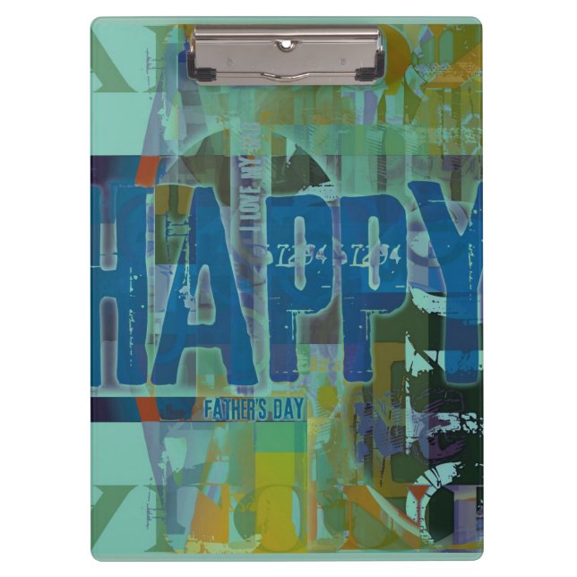 Feliz Día del Padre Amo el Portapapeles de mi papá (Anverso)