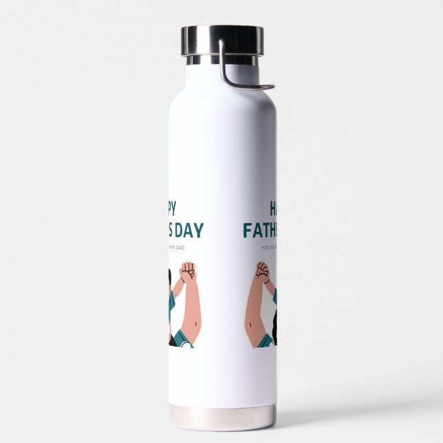 Feliz Día del Padre - Botella de agua del superhér (Izquierdo)