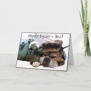 Feliz Día del Padre Boxer Dog Tarjeta de felicitac