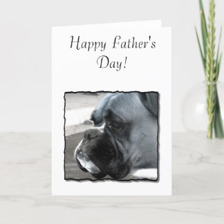 Feliz Día del Padre Boxer tarjeta de felicitación