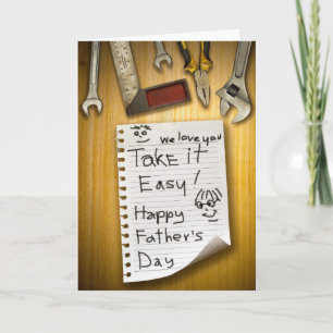 Feliz Día del Padre con la tarjeta de felicitación