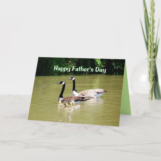 Feliz Día del Padre con la tarjeta de la familia g (Anverso)