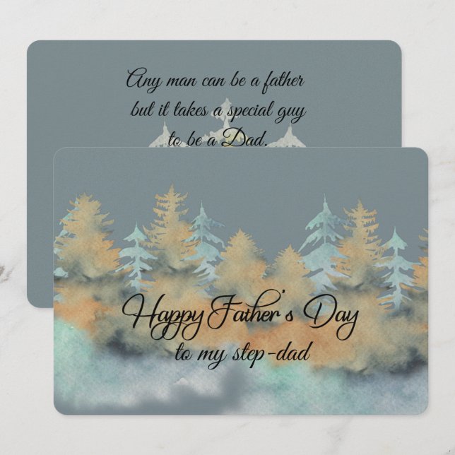 Feliz Día del Padre con la tarjeta de papá (Anverso / Reverso)