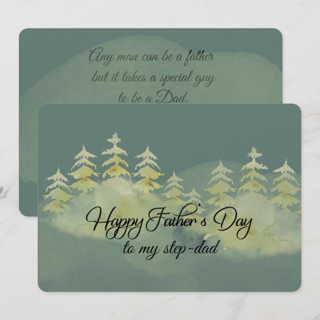 Feliz Día del Padre con la tarjeta de papá (Anverso / Reverso)