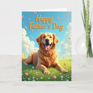 Feliz Día del Padre de Perro Arte Tarjeta