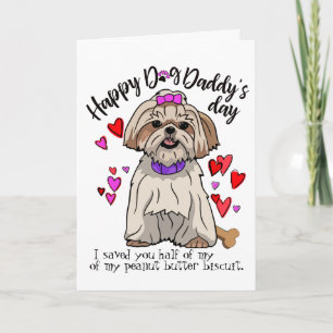 Feliz Día del Padre de tu tarjeta de cachorro Shih