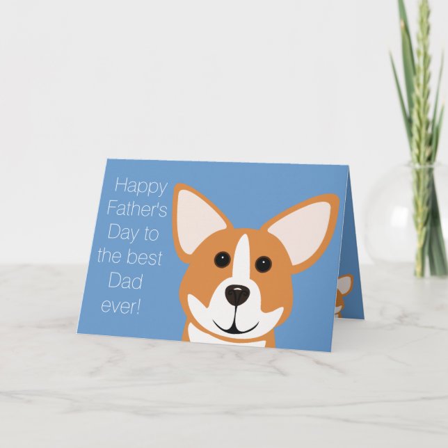 Feliz Día del Padre desde la tarjeta de Corgi de P (Anverso)