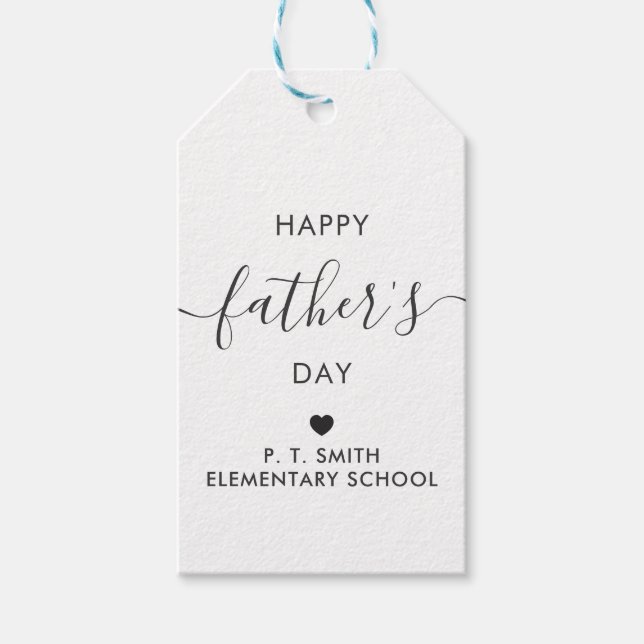 Feliz Día del Padre etiqueta de regalo, etiqueta d (Anverso)