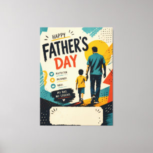 Feliz Día del Padre Familia Lienzo