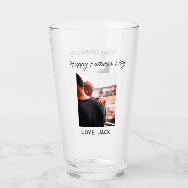 Feliz día del padre foto padre simple amor moderno (Anverso)