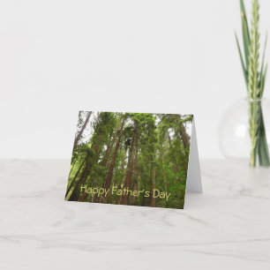 Feliz Día del Padre hasta la tarjeta de secuoyas