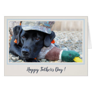 Feliz Día del Padre: Labrador Negro Perro de Pato 