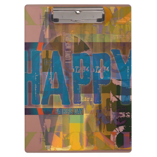 Feliz Día del Padre Me encanta el Portapapeles de  (Anverso)