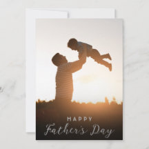Feliz Día del Padre Papá Tarjeta de Foto de los Ni