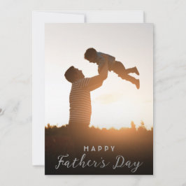 Feliz Día del Padre Papá Tarjeta de Foto de los Ni