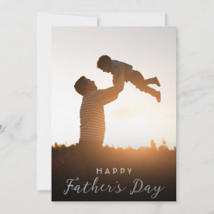 Feliz Día del Padre Papá Tarjeta de Foto de los Ni