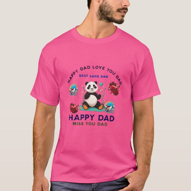 Feliz Día del Padre, Personalizado de camiseta de  (Anverso)