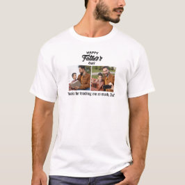 Feliz Día del Padre Personalizado foto camiseta pa