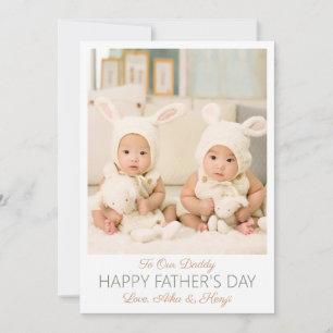 Feliz Día del Padre Personalizado foto tarjeta de 