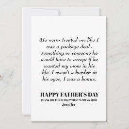 Feliz Día del Padre: Ser paciente con la tarjeta d