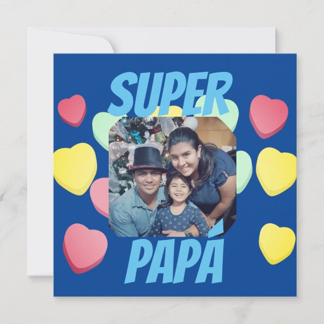 Feliz Día del Padre Super Papá Español (Anverso)