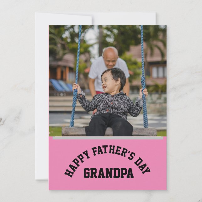 Feliz Día del Padre, tarjeta de abuelo personaliza (Anverso)