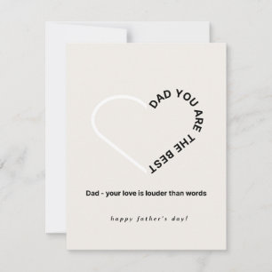 Feliz día del padre, tarjeta de agradecimiento